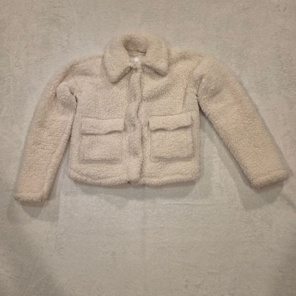 Abercrombie Kids Girls Sherpa Jacket – Size 11/12 – Cream